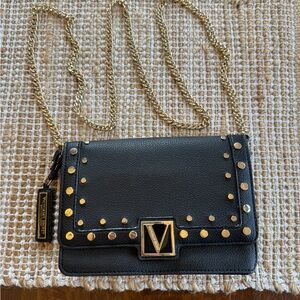 Victoria’s Secret Black and Gold Studded Women's Bag